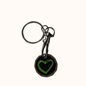 Pets Foundation Green and Teal Heart Coin Front